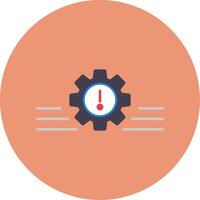 Risk Management Flat Circle Icon vector