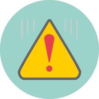 Warning Flat Circle Icon vector