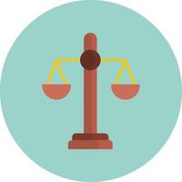 Law Flat Circle Icon vector