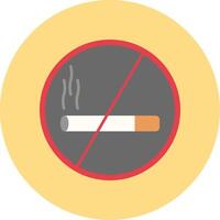 No Smoking Flat Circle Icon vector