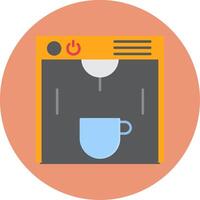 café fabricante plano circulo icono vector