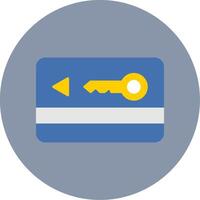 Key Card Flat Circle Icon vector