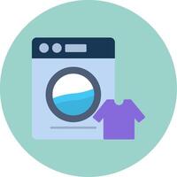 Laundry Flat Circle Icon vector