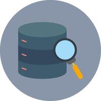 Investigate Data Flat Circle Icon vector