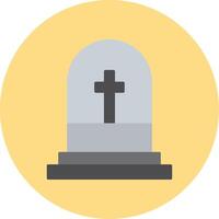 Grave Flat Circle Icon vector