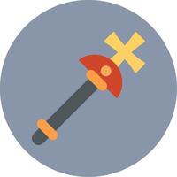 Scepter Flat Circle Icon vector