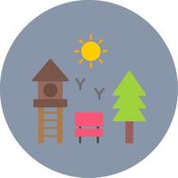 Playground Flat Circle Icon vector