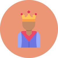 Prince Flat Circle Icon vector