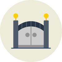 Gate Flat Circle Icon vector