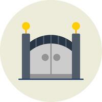 Gate Flat Circle Icon vector