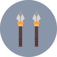 Spear Flat Circle Icon vector