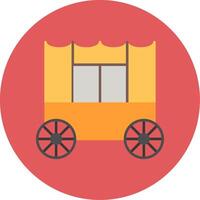 Carriage Flat Circle Icon vector