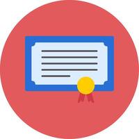 Certification Flat Circle Icon vector