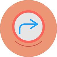 Forward Flat Circle Icon vector