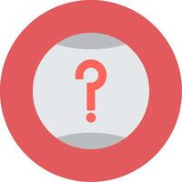 Question Flat Circle Icon vector