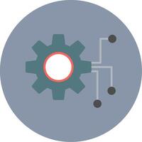 Engineering Flat Circle Icon vector