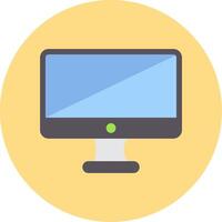 Monitor Flat Circle Icon vector