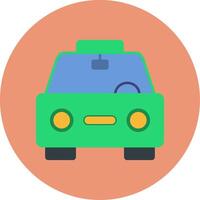 Taxi Flat Circle Icon vector