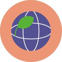 Eco Friendly Flat Circle Icon vector