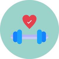Gym Flat Circle Icon vector