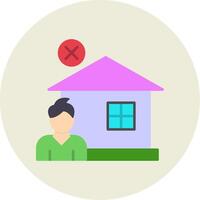 Homeless Flat Circle Icon vector