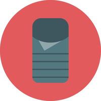 Sleeping Bag Flat Circle Icon vector