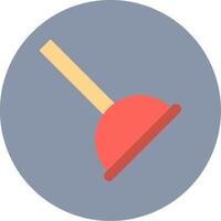 Plunger Flat Circle Icon vector