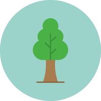 Tree Flat Circle Icon vector