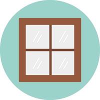 Window Flat Circle Icon vector