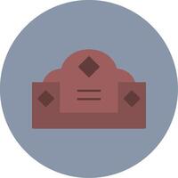 Couch Flat Circle Icon vector