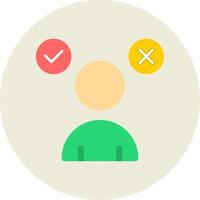 Decision Making Flat Circle Icon vector