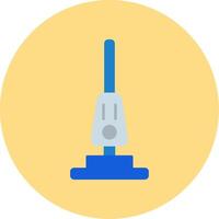 Vacuum Cleaner Flat Circle Icon vector