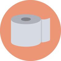 Toilet Paper Flat Circle Icon vector