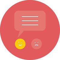 Response Flat Circle Icon vector