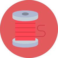 Thread Flat Circle Icon vector