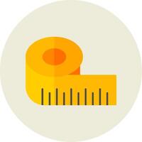 Ruler Flat Circle Icon vector