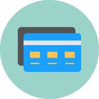 Bank Card Flat Circle Icon vector