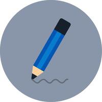 Pencil Flat Circle Icon vector