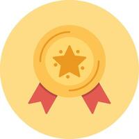 Medal Flat Circle Icon vector