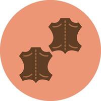 Leather Flat Circle Icon vector