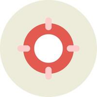 Scope Flat Circle Icon vector