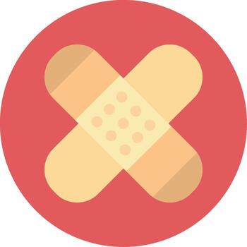 Patch Flat Circle Icon vector