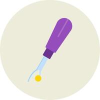 Seam Ripper Flat Circle Icon vector