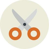 Scissors Flat Circle Icon vector