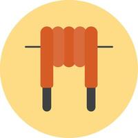 Inductor Flat Circle Icon vector