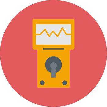 Analyzer Flat Circle Icon vector
