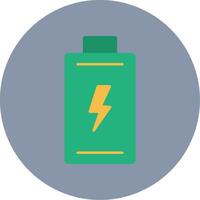 Battery Flat Circle Icon vector