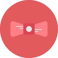 Bow Tie Flat Circle Icon vector