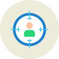 Target Flat Circle Icon vector