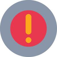 Exclamation Mark Flat Circle Icon vector